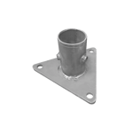 Base Triangular para Mástil de 1" a 2" con Opresores. Galvanizado por Inmersión en Caliente, SLM-BA-5G