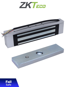 Cerradura Magnetica ZKTECO LM-1805/Para Interior/Fuerza de Sujecion 120KG/12/24VCC/Fail Safe/Compatible Con Puertas de Madera/Vidrio/Metalicas