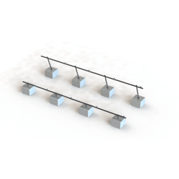 Sistema de Montaje Solar Epcom Vektor21 con Estructura Ajustable de Aluminio AL6005-T5/Patas Frontales y Ajustables/Ángulos de 10°-30°/Torque de 11-13NM