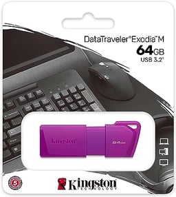 Memoria USB 3.2 64GB Kingston DTXM Exodia Color Morado, KC-U2L64-7LP