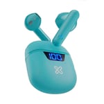 Audifonos Inalambricos Bluetooth Klip Xtreme KTE-006AQ, Con Microfono Color Acuamarina