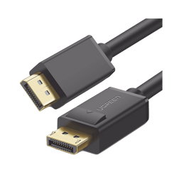 Cable DisplayPort Macho-Macho 1.2 UGREEN 4K 60Hz / 2K 144Hz / Soporta 3D / 3M / Botón de Liberación / Color Negro / 10212