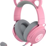 Diadema Gamer Con Microfono Razer Kraken Kitty V2 Pro/ Alambrico/ 2M/ RGB/ USB/ Color Rosa-Gris, RZ04-04510200-R3U1