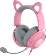 Diadema Gamer Con Microfono Razer Kraken Kitty V2 Pro/ Alambrico/ 2M/ RGB/ USB/ Color Rosa-Gris, RZ04-04510200-R3U1
