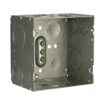 Caja Cuadrada Galvanizada 4- 11/16" X 4 11/16" con Profundidad de 3-1/4" Raco HUB260