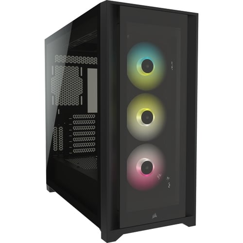 Gabinete Corsair Icue 5000X RGB Negro/ Cristal Templado/ Med-Torre/ Sin Fuente, CC-9011212-WW