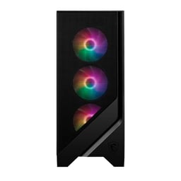 Gabinete MSI Mag Forge 120A Airflow/Midi-Tower/Ventana Cristal/Sin Fuente/6 Ventiladores Instalados/Color Negro/Factor ATX/Micro-ATX/Mini-ITX