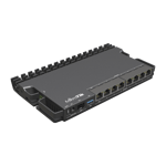 Router OS V7 Mikrotik RB5009UPR+S+IN, 8 Puertos POE IN/OUT, ARM 64 BITS,1 SFP+ 350-1400 MHZ 150 W