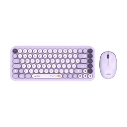 Kit Teclado y Mouse Inalambrico Acteck Creator Chic K- Colors MK480, Color Violeta, 2.4 MHZ, Diseño Vanguardista, Teclas de Membrana, AC-940252