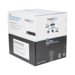 Bobina de Cable UTP LinkedPro by EPCOM PRO-CAT-6-EXT-LITE-DJ CAT6 con Doble Forro/Para Exterior/Climas Extremos/305 m/Negro