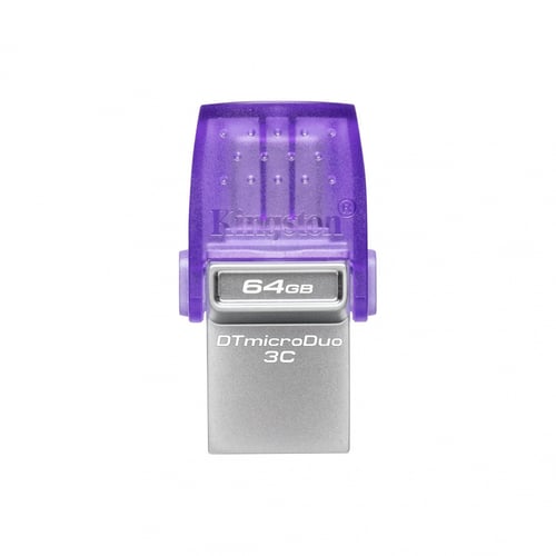 Memoria USB 64GB Kingston Datatraveler Micro Duo 3C USB A/C Morado, DTDUO3CG3/64GB