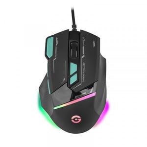 Mouse Gamer Alámbrico Getttech GPM-RGBWR-G1-BK 7200 DPI, 8 Botones, Sensor Óptico, Iluminación RGB, USB, Negro con Azul