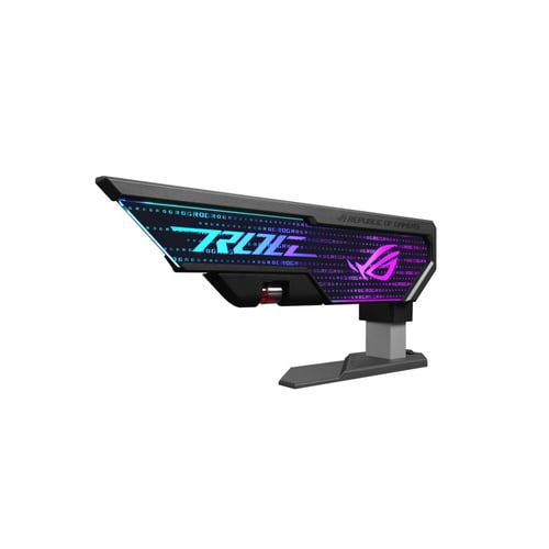 Soporte Para Tarjeta de Video Asus XH01/GRY/ARGB/VGA Holder, Ajustable, 72-128MM, ARGB, Aurasync, Negro