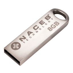 Memoria USB 2.0 8 GB Naceb SNTU-008 Metálica/Color Plata