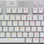 Teclado Mecanico Inalambrico Logitech G915 TKL RGB Lightspeed Gaming Blanco sinTeclado Numerico, 920-009660