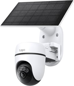 Kit Cámara Wi-Fi con Panel Solar TP-Link Tapo C610 Kit de 3MPX/4mm/Seguimiento de Movimiento 360°/Visión Nocturna a Color/IP65/Hasta 512GB