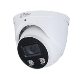 Camara Ip Domo Dahua DH-IPC-HDW3449H-AS-PV De 4MPX / 2.8Mm / Wizsense / Angulo De 101° / Iluminador Dual / Sirena / Estrobo Azul Y Rojo / IR 30M / SMD 4.0 / Microfono Integrado / Ranura MicroSD / IP67 / POE