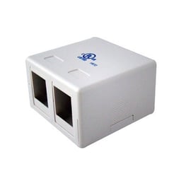 Caja Roseta Sin Jack Doble Brobotix 070894 2 Puertos Blanco