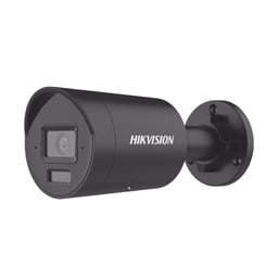Camara Bala IP Hikvision DS-2CD2043G2-LI2U(BLACK) 4mpx / Lente 2.8 / IR 40M + 40M De Lus Blanca / AcuSense / Exterior IP67 / WDR 120DB / PoE / Onvif / Micro SD / Metal / AcuSearch / Color Negro
