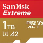 Memoria MicroSDXC / 1TB / SanDisk Extreme / SDSQXAV-1T00-GN6MA C/Adaptador / Rojo