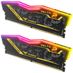 Memoria DDR4 16GB 3600MHZ TeamGroup TForce Delta TUF Gaming TF9D416G3600HC18JDC01, RGB, NON-ECC, CL18