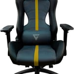 Silla Game Factor CGC650-YE / Tela / Estructura Metálica / Descansa Brazos Ajustable 4D /Reclinable / Cojín Lumbar Y Cuello / Color Negro-Amarillo