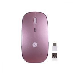 Mouse Inalámbrico TechZone TZACMOI27 / 1600DPI / 4 Botones / Recargable / Mousepad Incluido / Color Rosa