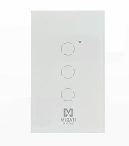 Switch Apagador de Pared Mirati M3SI2/3 Apagadores Touch/WiFi/2.4GHz/Bluetooth/Funciona con Alexa y Asistente de Google/Compatible con Android e iOS