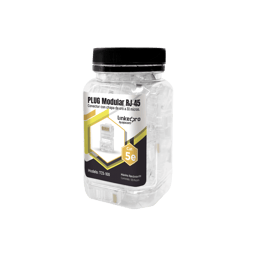 Bote con 100 Piezas de Plug Modular RJ45 Cat5e sin blindaje, chapado de oro a 30 micras para durabilidad extrema, TC5-100