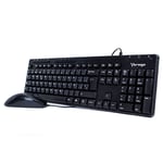 Kit teclado y mouse, multimedia USB Vorago KM-104, negro