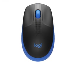Mouse Inalámbrico Logitech M190, Azul/ Negro, Ambidiestro, 1000DPI, 3 Botones, 910-005903