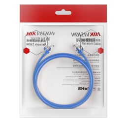 Cable Patch Cord UTP Cat. 6 Hikvision DS-1NP6UEC0-200-B De 2M / Ideal Para POE+ / Interior / Azul