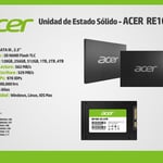 Unidad de Estado Solido 2TB Acer RE100, 2.5" Sata, BL.9BWWA.110