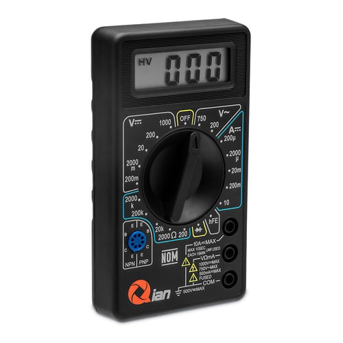 Multimetro Digital Qian QAD-90011, Voltaje Maximo de 750V/ Pantalla LED