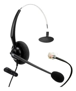 Diadema VBeT VT2000-NC-RJ9-03-M Monoaural ALÁMBRICA RJ9 Con Micrófono NEGRO
