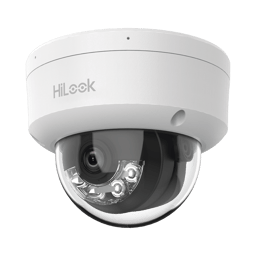 Camara Domo IP Hilook IPC-D120HA-LUC de 2MPX/2.8MM/20 Mts IR + 15M Luz Blanca/Microfono/Acusense Lite/Interior/POE/DWDR/H.265+/ONVIF