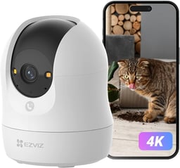 Camara Mini Domo IP Ezviz C6N G1 4K 8MPX/4MM/Inalambrico/360 Grados/IR 10M/WIFI/Audio Dos Vias