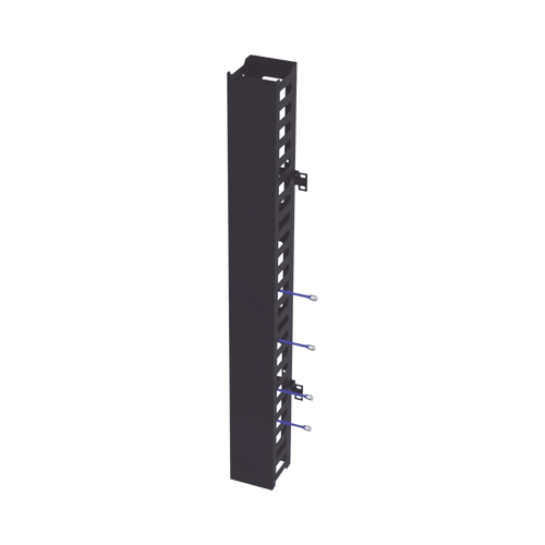 Kit Organizador Vertical Sencillo Para Rack Abierto de 24 Unidades, LPCV-24S-DR