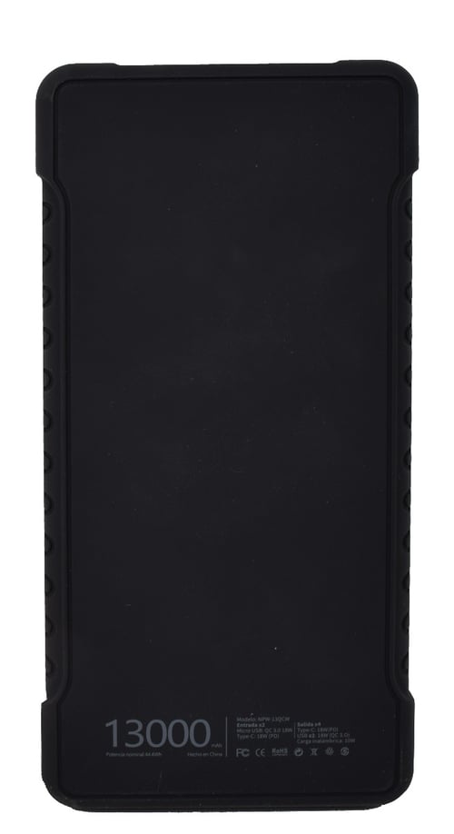 Power Bank Necnon NPW-13QCW 13000/ 18W Micro USB 3.0/ Tipo C 3.0/ Negro, NPPB1301QW