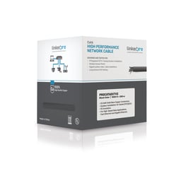 Bobina Cable Utp Cat.6+ Linkedpro Pro-Cat-6-Ext-V2 Calibre 23, Exterior, Blindado, Tipo Ftp, Para Climas Extremos, Ul, Negro