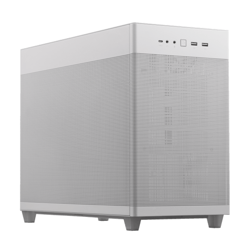 Gabinete Asus AP201/WHT/Mesh Mini Torre,Paneles de Malla, Mini ITX, Blanco, sin Fan, sin Fuente