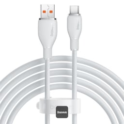 Cable USB-A A USB-C BASEUS P10355703221-B1 1.2 Metros / 6A 100W / Color Blanco / Carga Rápida