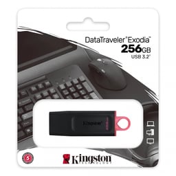 Memoria USB 3.2 256GB Kingston DTX/ 256GB Datatraveler Exodia Negro/ Rosa