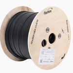 Carrete de 1 KM de Fibra Optica Aerea Mini Figura 8 G.657A2 Tipo Drop, Monomodo de 2 Hilos, Color Negro, IC-FIG8A2-2C