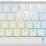 Teclado mecánico inalámbrico Corsair K70 Pro Mini Wireless/switch Cherry MX Red/retroiluminación RGB/blanco, CH-9189110-NA