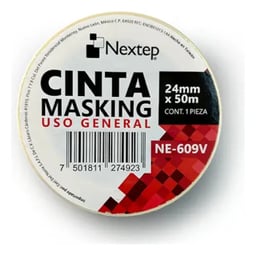 Cinta Masking Nextep NE-609V De 24MMX50MTS / Uso General