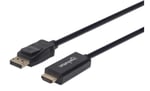 Cable Displayport a HDMI M-M de 1 Metro, 1080P Manhattan 152662 Color Negro