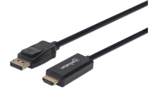 Cable Displayport a HDMI M-M de 1 Metro, 1080P Manhattan 152662 Color Negro