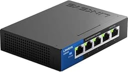 Switch Gigabit LINKSYS LGS105P 5 PUERTOS NO ADMINISTRABLE 4 PUERTOS POE+ 60W 1000MBPS PLUG AND PLAY