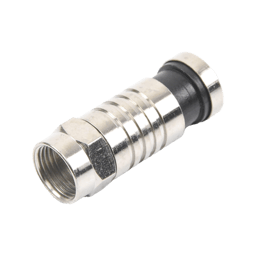 Conector F Macho De Compresión Para Cable RG-59 / EPCOM TT-CON-509-RG59 / Cuerpo De Bronce Niquelado